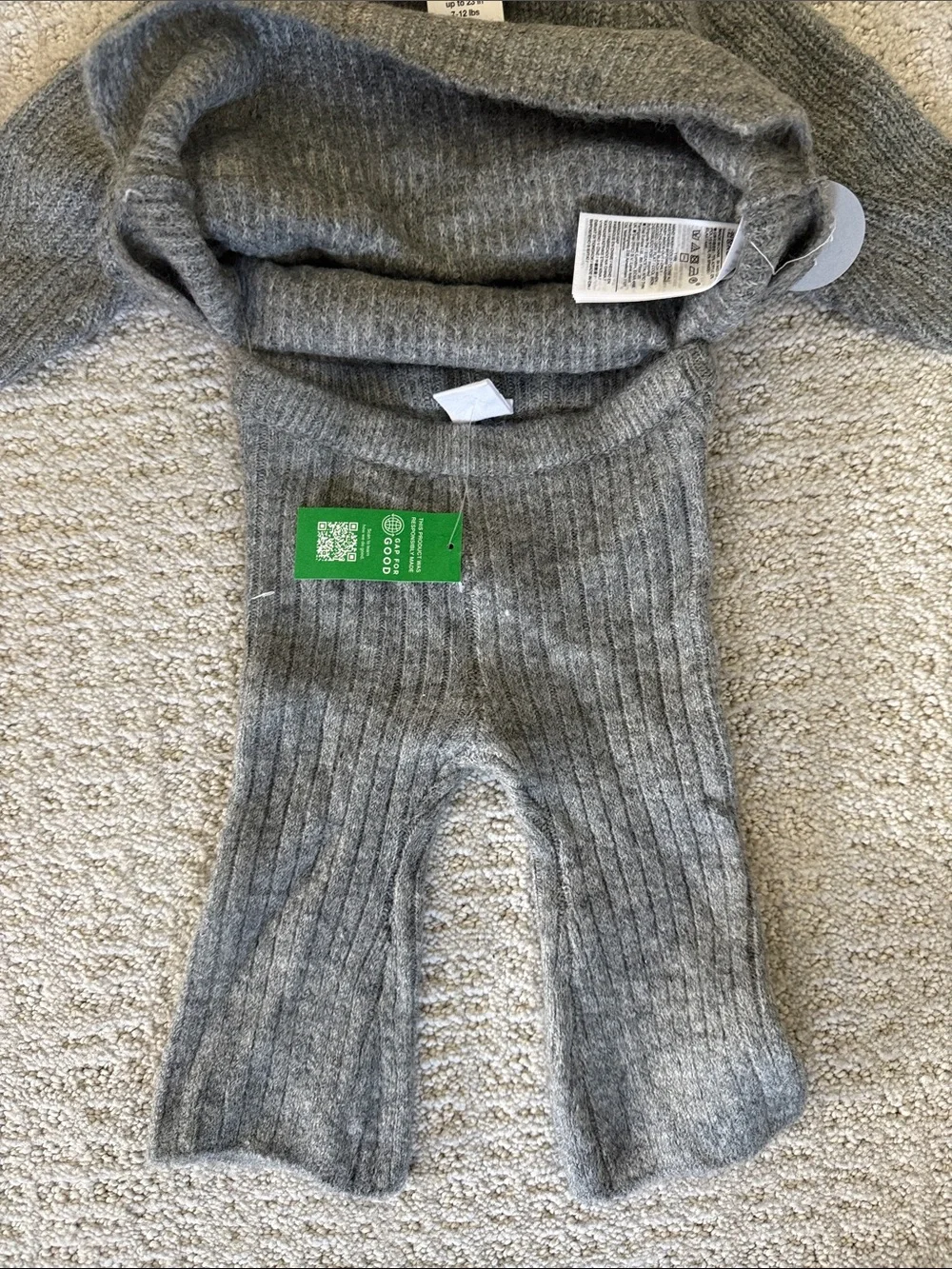 GAP Gray Ribbed Knit Baby Set